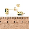 Brass Micro Pave Cubic Zirconia Earring Findings KK-D226-10G-03-2