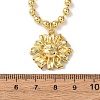 Brass Flower Pendant Ball Chain Necklaces NJEW-D348-01G-5