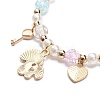 Colorful Alloy Enamel Cute Charms Bracelet BJEW-JB08661-02-5
