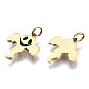 316 Surgical Stainless Steel Enamel Charms STAS-S116-345G-2