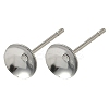 Non-Tarnish 304 Stainless Steel Post Stud Earring Findings LS-X-STAS-R063-50-1