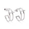 Non-Tarnish 304 Stainless Steel Double Cross Stud Earrings LS-EJEW-G326-05P-1