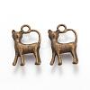 Tibetan Style Alloy Kitten Pendants TIBEP-A22091-AB-FF-2