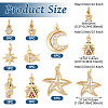 8Pcs 8 Styles Brass Micro Pave Cubic Zirconia Pendants KK-TA0002-53-4