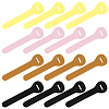 24Pcs 4 Colors PVC Zipper Pull Tabs PVC-GF0001-02B-02-1