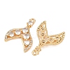 Brass Micro Pave Cubic Zirconia Pendants KK-K407-46A-G-2