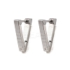 304 Stainless Steel Triangle Hoop Earrings EJEW-P324-01P-4