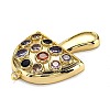 Autumn Theme Brass Micro Pave Cubic Zirconia Pendants X-ZIRC-L100-032G-3