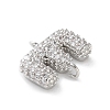 Brass Micro Pave Cubic Zirconia Letter Links KK-I717-04E-P-2