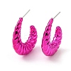 Croissant Acrylic Stud Earrings EJEW-P251-37-2