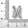 Brass Micro Pave Cubic Zirconia Letter Links KK-I717-04X-P-3