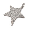 Brass Micro Pave Cubic Zirconia Pendants KK-U076-09P-2