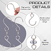 30Pcs Stainless Steel Spinning S Shaped Hooks AJEW-SP0001-43-6