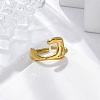 Irregular 304 Stainless Steel Open Cuff Rings for Women RJEW-M019-46G-1