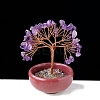 Natural Amethyst Chips Tree of Life Decorations with Bowl Base PW-WG1DC7A-05-1