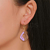 Transparent Resin & Walnut Wood Pendants RESI-CJ0001-74-7