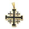 304 Stainless Steel Enamel Pendants STAS-C105-10G-1