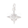 925 Sterling Silver Pave Clear Cubic Zirconia Star Charms STER-K181-01C-S-1