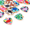14Pcs 7 Colors Rack Plating Alloy Enamel Pendants ENAM-TA0002-53-2