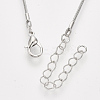 Brass Round Snake Chain Necklace Making X-MAK-T006-11A-P-2