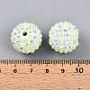 Stripe Pattern Resin AB Rhinestone Round Beads RESI-S313-18x20-14-3