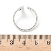 304 Stainless Steel Wing Open Cuff Rings for Women RJEW-A086-05P-3