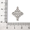 201 Stainless Steel Hollow Witch Knot Connector Charms STAS-V014-02P-3