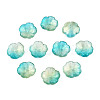 Transparent Spray Painted Glass Beads GLAA-Q089-003-G001-2
