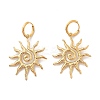 304 Stainless Steel Sun Hoop Earrings EJEW-M073-01G-2