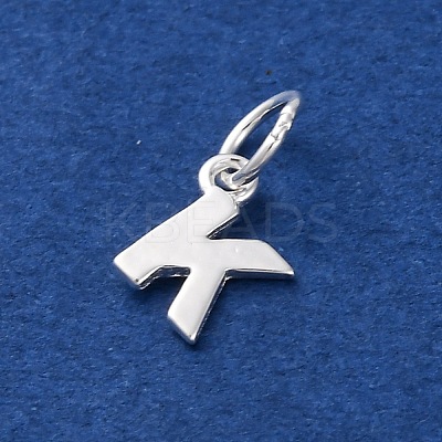 925 Sterling Silver Letter Charms LS-STER-C012-01S-K-1