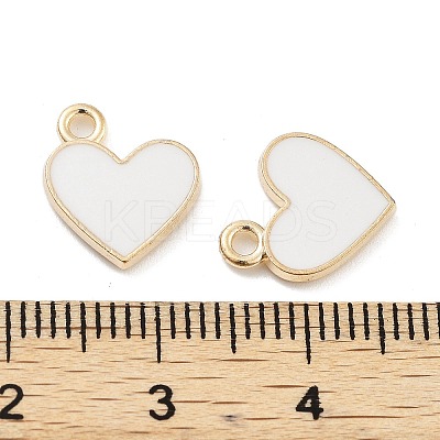 Light Gold Plated Alloy Enamel Charms ENAM-M219-06KCG-03-1