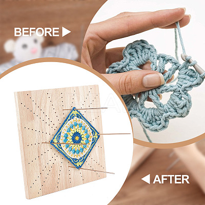 Wooden Crochet Blocking Board DIY-WH0387-22A-1