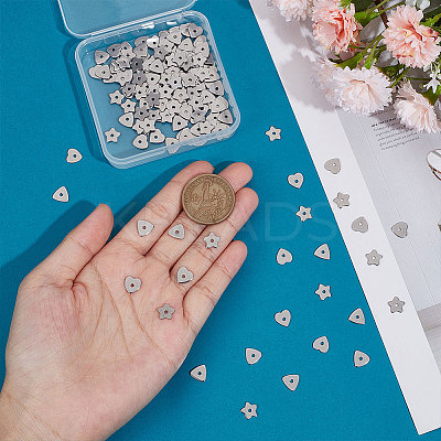 150Pcs 3 Style 304 Stainless Steel Beads STAS-UN0047-39-1