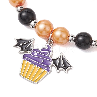 Alloy Enamel Charm Bracelets BJEW-JB10851-02-1