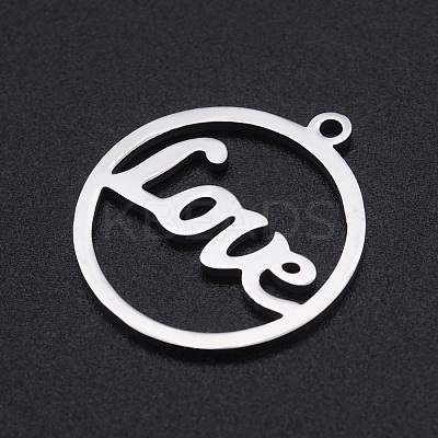 Non-Tarnish 201 Stainless Steel Laser Cut Pendants STAS-S105-T902-1-1