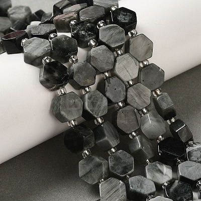Natural Eagle Eye Stone Beads Strands G-P534-A14-02-1