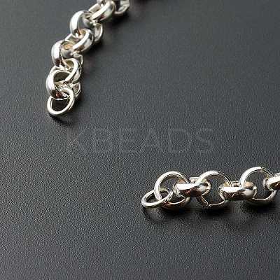 304 Stainless Steel Rolo Chain Bracelet X-AJEW-JB01012-1