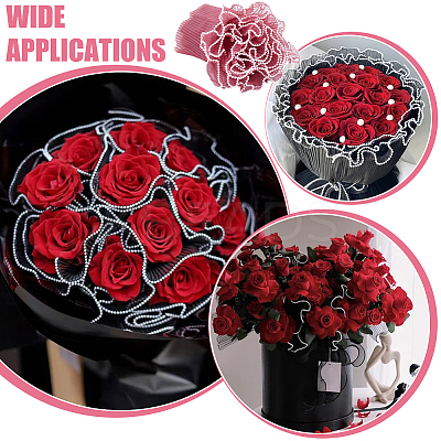 4M Polyester Pleated Lace Trim OCOR-WH0088-24C-1