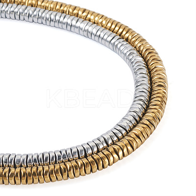 2 Strands 2 Colors Electroplate Non-magnetic Synthetic Hematite Beads Strands G-CW0001-11-1