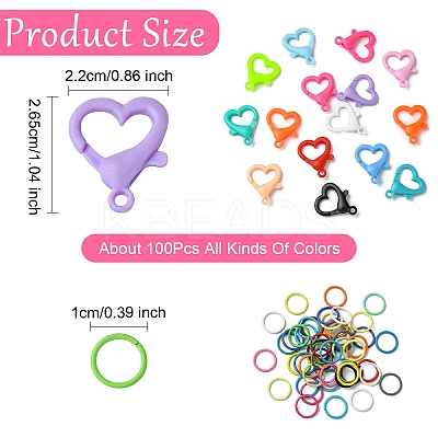 50Pcs Acrylic Lobster Claw Clasps DIY-YW0011-20A-1