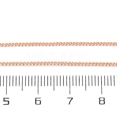 Brass Curb Chains Necklaces for Women NJEW-D302-73RG-1