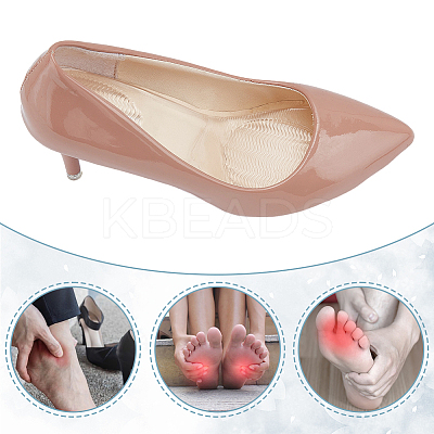 2 Pairs Transparent Silicone Ball-of-Foot Cushions for High-heeled Shoes AJEW-ME0001-54-1