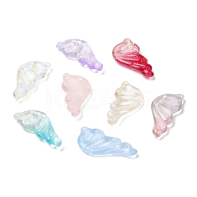 120Pcs 8 Colors Transparent Spray Painted Glass Pendants GLAA-SZ0001-43-1