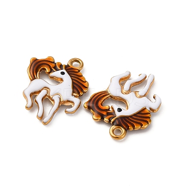 304 Stainless Steel Enamel Pendants STAS-Q363-13A-G-1