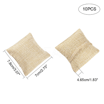 Kraft Hemp Pillow Holder for Jewelry Bracelet & Watch Displays LS-BDIS-WH0002-01-1