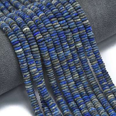 Frosted Natural Lapis Lazuli Beads Strands G-K389-C09-01-1
