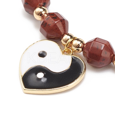 Natural Brecciated Jasper Stretch Bracelet BJEW-JB08525-02-1