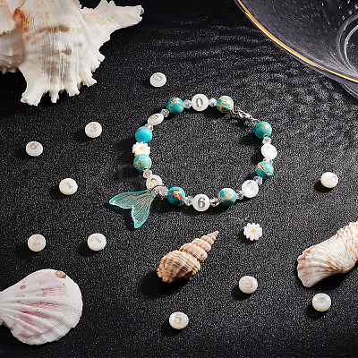 22Pcs 10 Style Natural Freshwater Shell Beads SHEL-AR0001-04-1