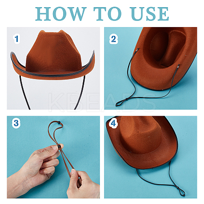 16Pcs 4 Colors Adjustable PU Leather Anti-skidding Flat  Strap for Hat DIY-GA0008-74-1