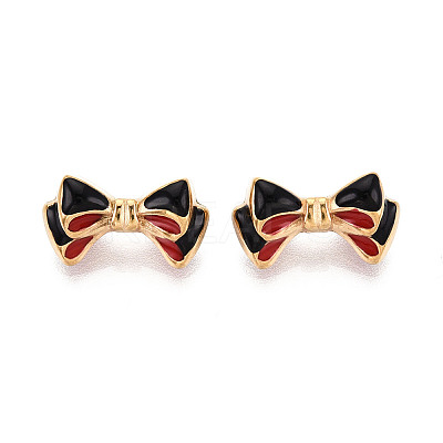 Ion Plating(IP) 304 Stainless Steel Enamel Beads STAS-N114-23B-G-1